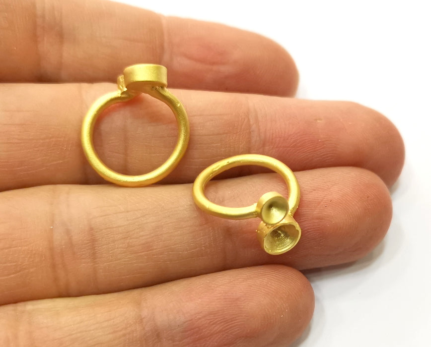 Knuckle Ring Gold Plated Brass 15mm Inner "US 4" SR309