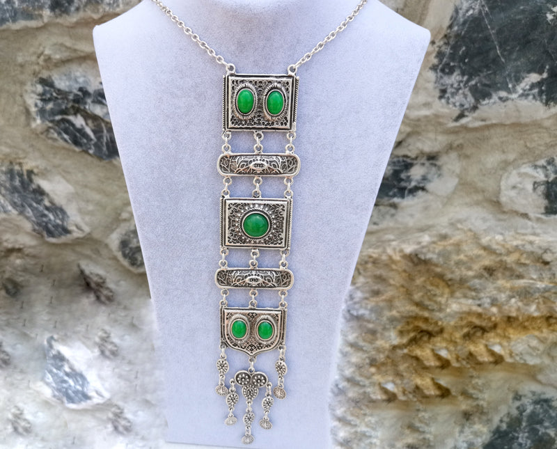 Necklace Antique Silver Plated Metal Adjustable  SR342