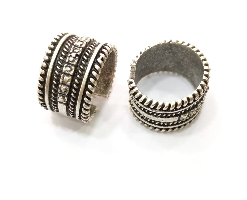 Ring Antique Silver Plated Brass Adjustable SR380