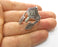 Head Armor Ring Antique Silver Plated Brass Adjustable SR402