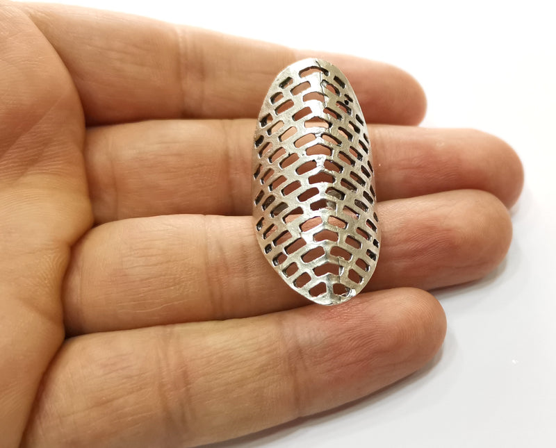 Ring Antique Silver Plated Brass Adjustable SR404