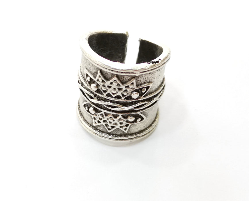 Ring Antique Silver Plated Brass Adjustable SR450