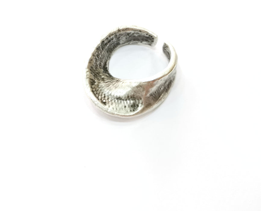 Ring Antique Silver Plated Brass Adjustable SR453