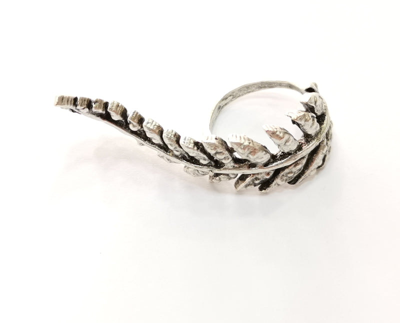 Branch Ring Antique Silver Plated Brass Adjustable SR455