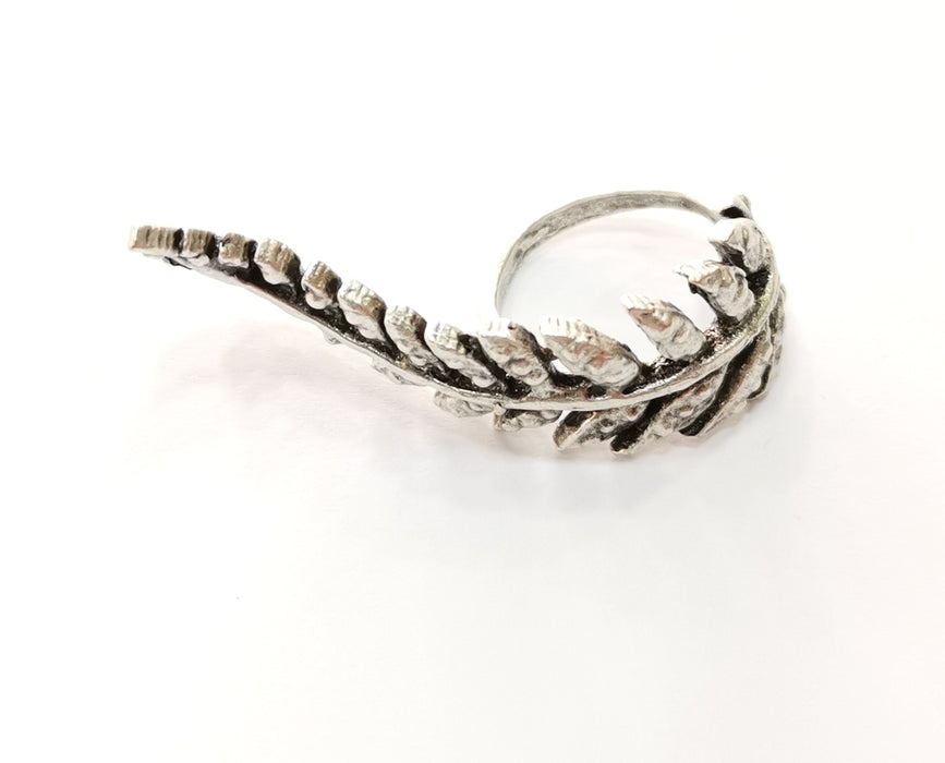Branch Ring Antique Silver Plated Brass Adjustable SR455