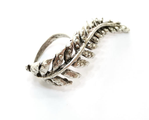 Branch Ring Antique Silver Plated Brass Adjustable SR455