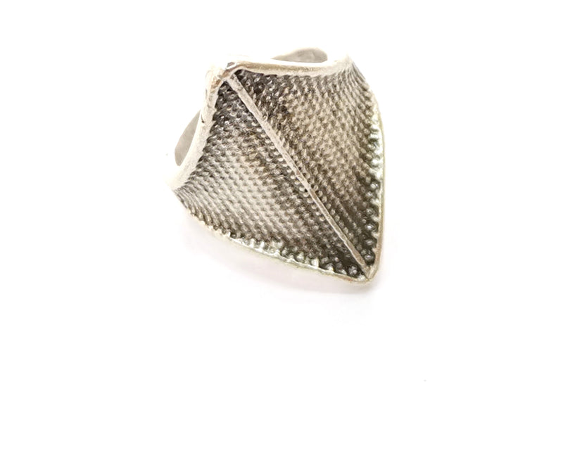 Ring Antique Silver Plated Brass Adjustable SR464