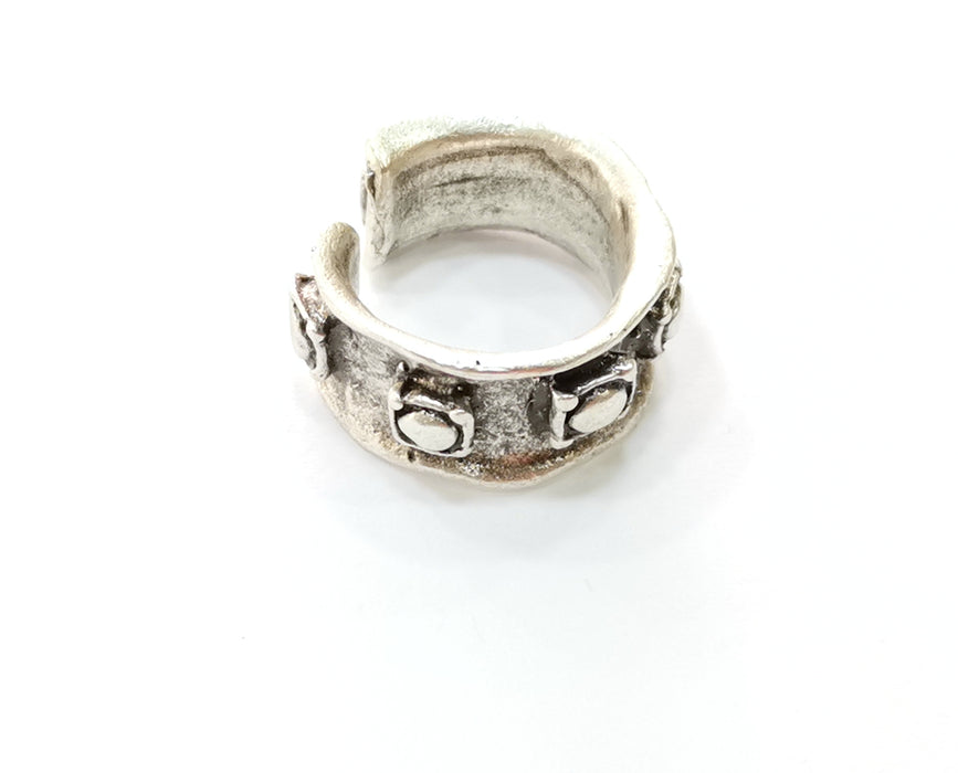 Ring Antique Silver Plated Brass Adjustable SR467