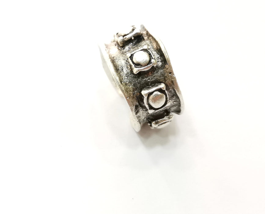 Ring Antique Silver Plated Brass Adjustable SR467