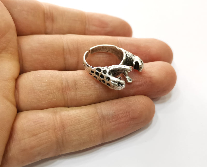 Ring Antique Silver Plated Brass Adjustable SR474