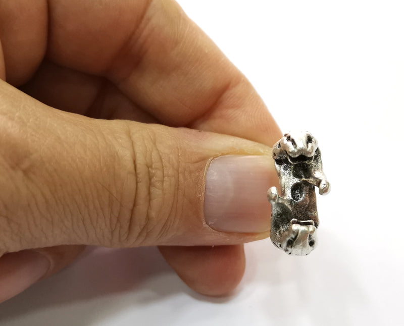 Ring Antique Silver Plated Brass Adjustable SR474