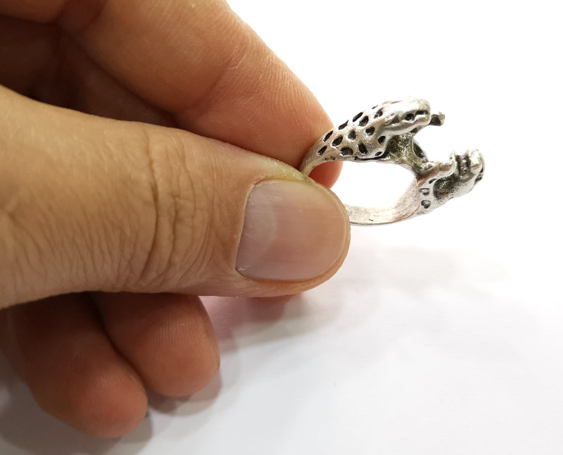 Ring Antique Silver Plated Brass Adjustable SR474