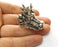 Dragon Head Ring Antique Silver Plated Brass Adjustable SR475