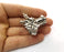 Dragon Head Ring Antique Silver Plated Brass Adjustable SR475