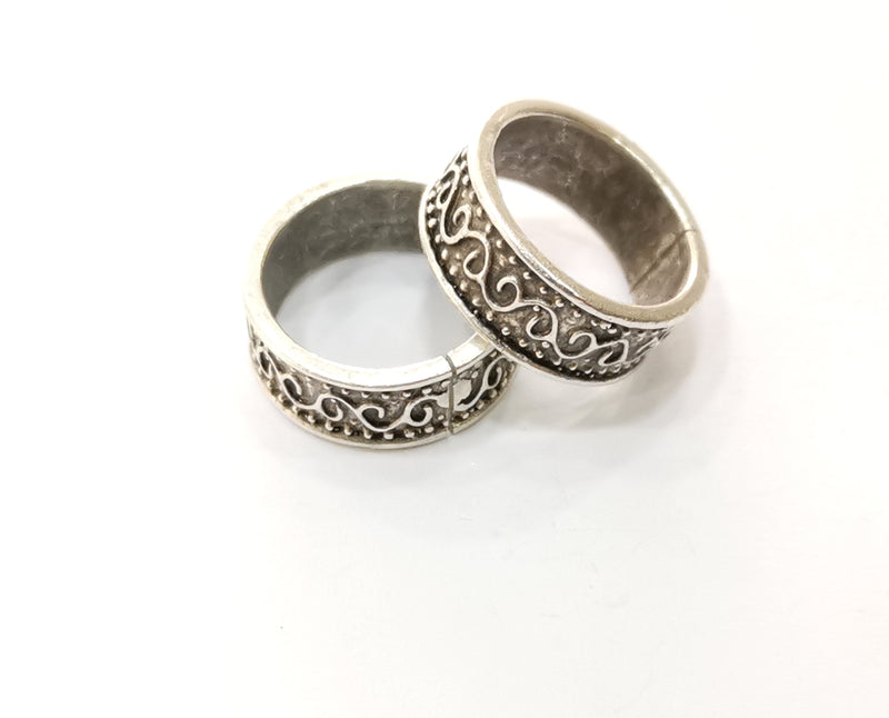 Knuckle Ring Antique Silver Plated Brass Adjustable SR479