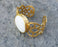 Bracelet with Round Real Pearl Gold Plated Brass Adjustable SR488