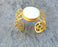 Bracelet with Round Real Pearl Gold Plated Brass Adjustable SR488