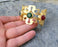 Bracelet with Colored Stones Gold Plated Brass Adjustable SR495