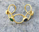 Bracelet with Colored Stones Gold Plated Brass Adjustable SR509