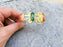 Bracelet with Colored Stones Gold Plated Brass Adjustable SR519