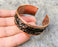 Black Embossment Bracelet Raw Copper Adjustable SR536