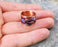 Purple Embossment Ring Raw Copper Adjustable SR544
