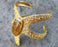 Starfish Bracelet with Golden Honey Agate Gemstone Gold Plated Brass Adjustable SR563