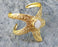 Starfish Bracelet with Real Pearl Gold Plated Brass Adjustable SR569