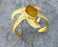 Starfish Bracelet with Golden Honey Agate Gemstone Gold Plated Brass Adjustable SR570