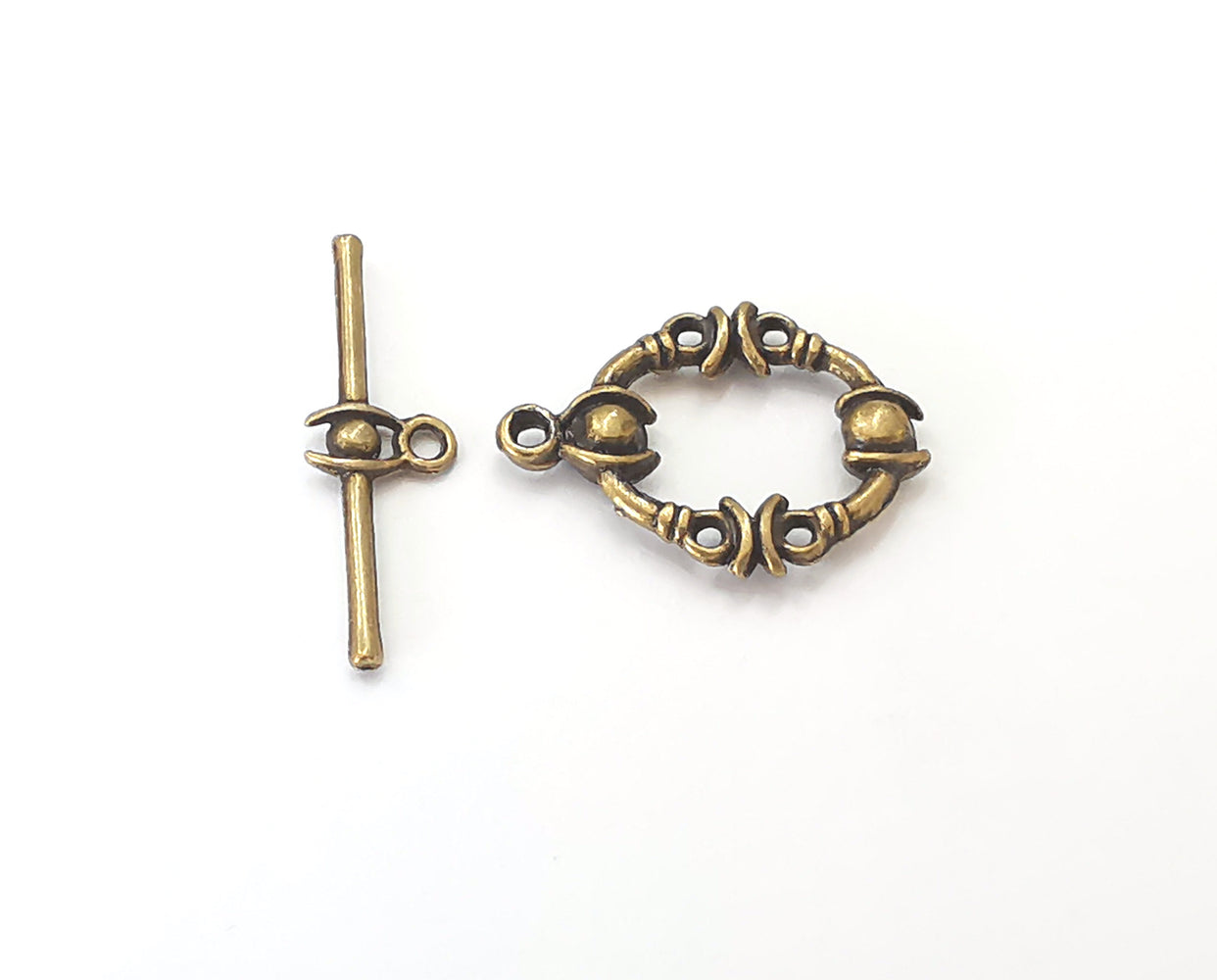 Toggle Clasps 10 sets Antique Bronze Plated Toggle Clasp Findings 21x16mm+19x7mm  G25541