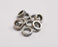 10 Round beads Antique silver plated beads (11mm) G24237