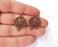 5 Tree charms connector Antique copper plated charms (27x19mm) G24172