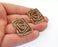 2 Spiral charms Antique bronze plated charms (34x26mm) G24181