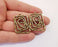 2 Spiral charms Antique bronze plated charms (34x26mm) G24181