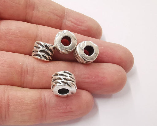 Cylinder Tube 8x30mm hole 7mm 2mm Top Hole Antique Silver Plated Brass  Pendant, Findings Spacer Bead OZ2519 -  Canada