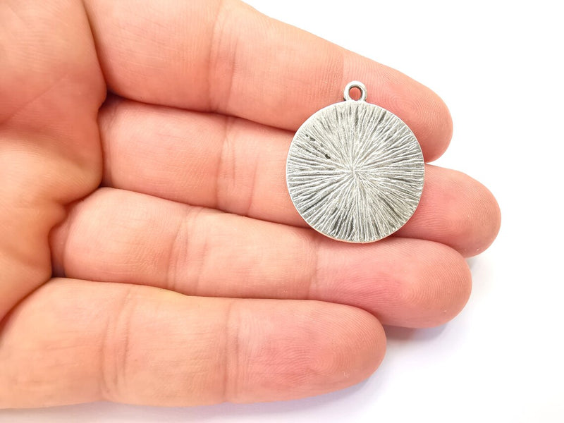 Tree Charms Antique Silver Plated Leafy Tree Charms (25mm) G28576