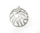 Round Swirl Charms, Antique Silver Plated Charms (40x36mm) G28863