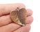 Heart Leaf Charms, Antique Copper Plated Charms (38x33mm) G29739