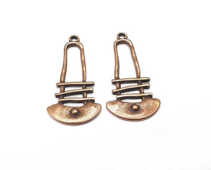 Ethnic Charms, Antique Copper Plated Charms (40x18mm) G29091