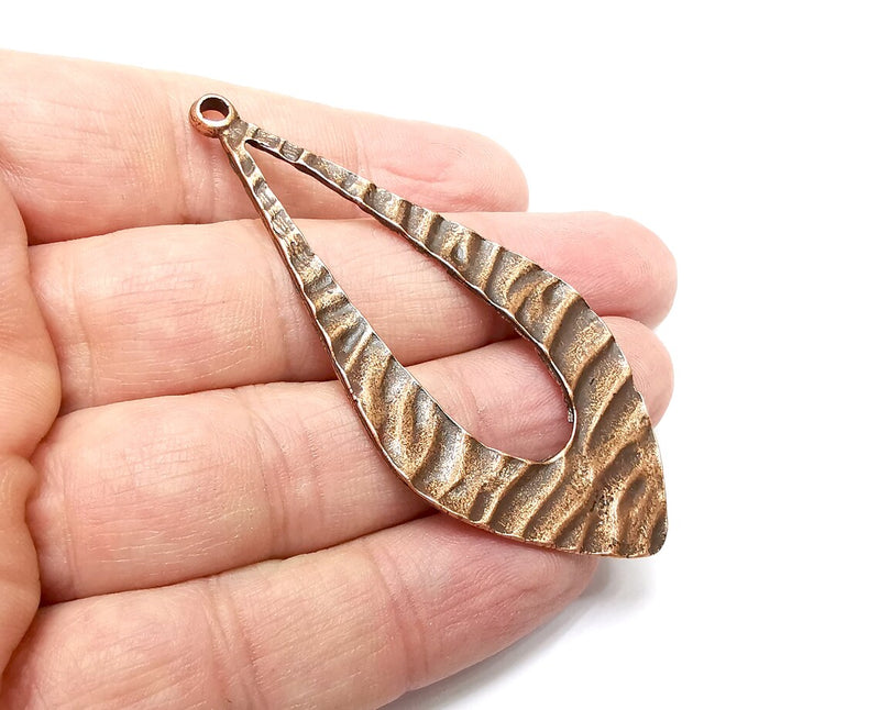 Drop Wavy Charms Antique Copper Plated Charms (73x32mm) G33379