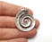 Swirl Charms, Hammered Antique Silver Plated (38x32mm) G33294