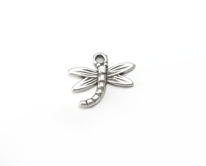 5 Pieces Dragonfly Charms Antique Silver Plated Charms (18x16mm) G33309