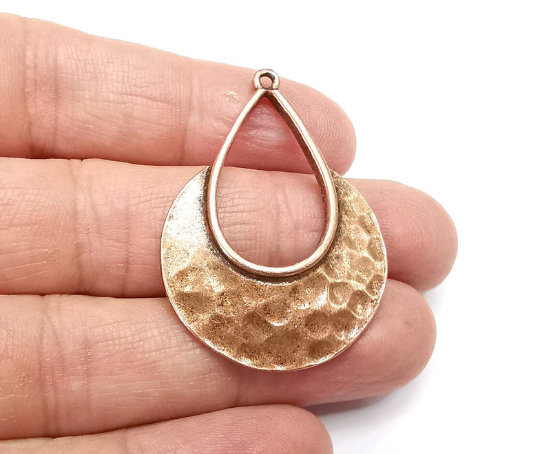 Ethnic Drop Charms, Antique Copper Plated (44x31mm) G33462