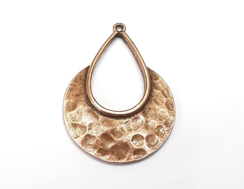 Ethnic Drop Charms, Antique Copper Plated (44x31mm) G33462