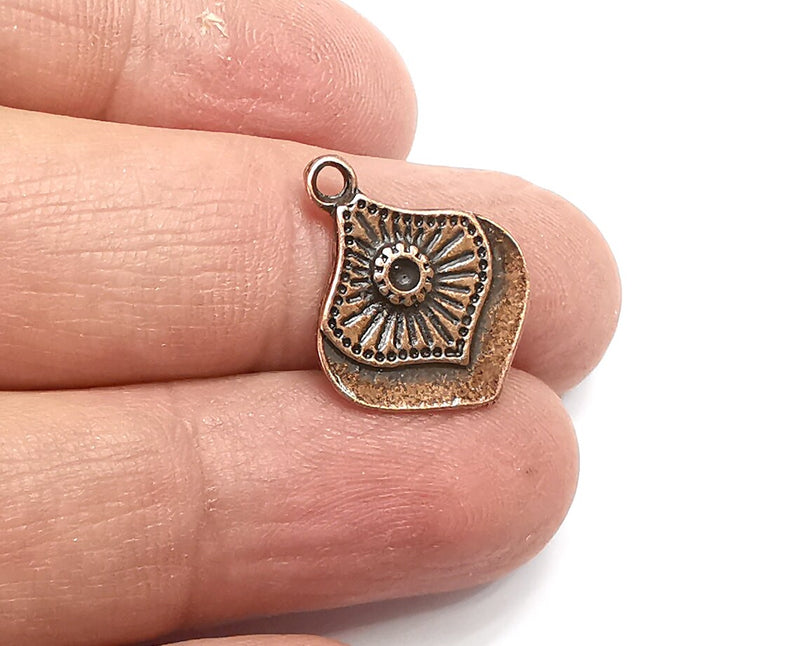 5 Ethnic Charms Antique Copper Plated Charms (20x17mm) G33468