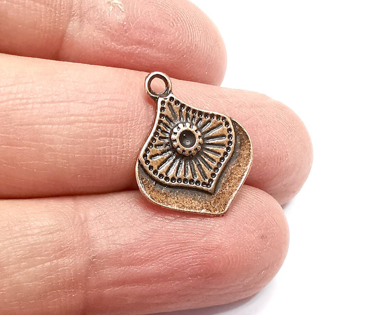 5 Ethnic Charms Antique Copper Plated Charms (20x17mm) G33468