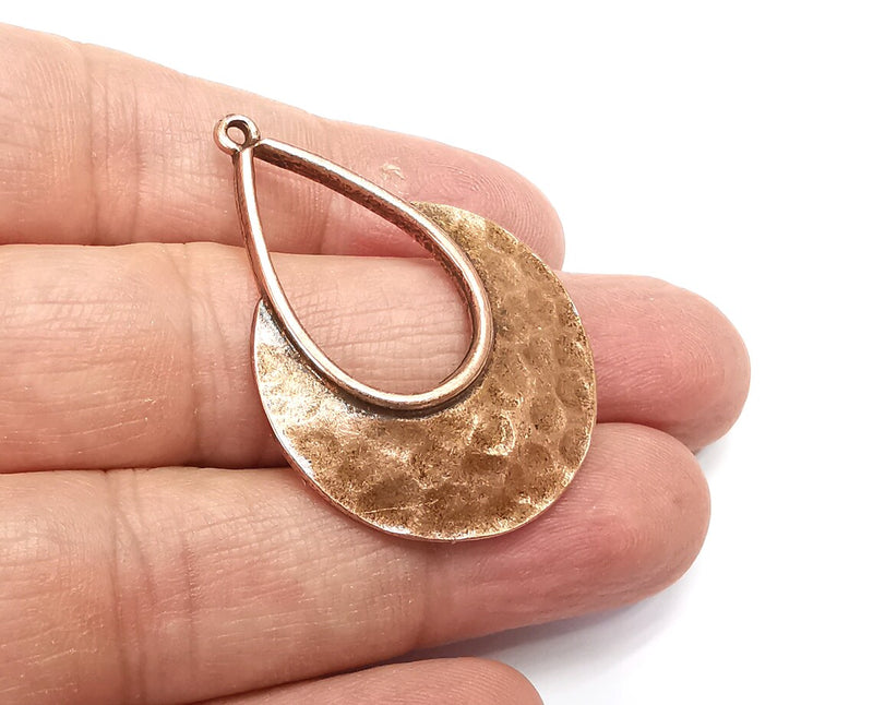 Ethnic Drop Charms, Antique Copper Plated (44x31mm) G33462