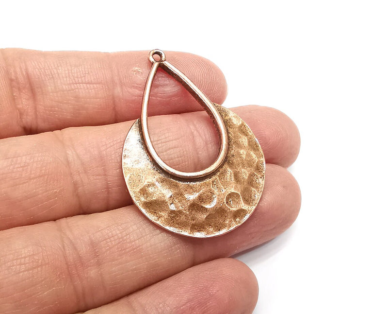 Ethnic Drop Charms, Antique Copper Plated (44x31mm) G33462