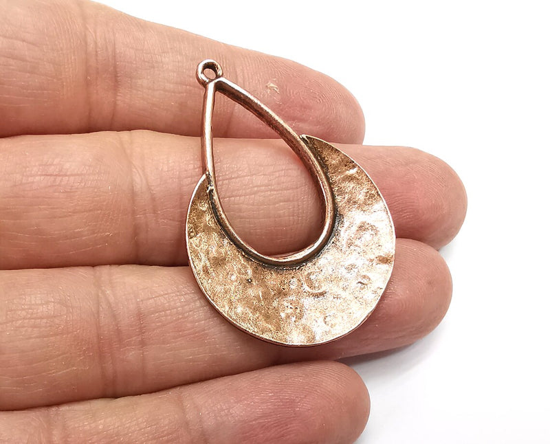 Ethnic Drop Charms, Antique Copper Plated (44x31mm) G33462