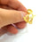 Gold Ring Blank Ring Settings Ring Bezel Base Cabochon Mountings Adjustable (10mm blank ) Gold Plated Brass G26026